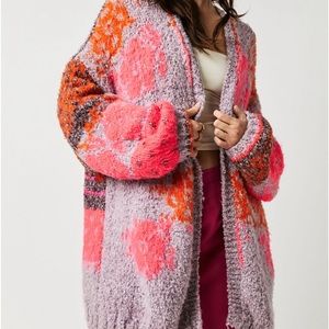 Free People Multicolor Knit Cardigan